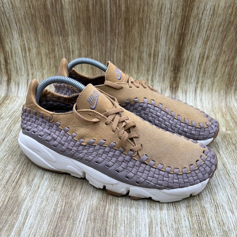 Nike Air Footscape Woven Women's Size 11 Tan Mauve Suede Woven 917698-700